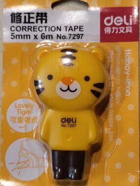 Kawaii Happy Tiger Tora kun correction tape white out